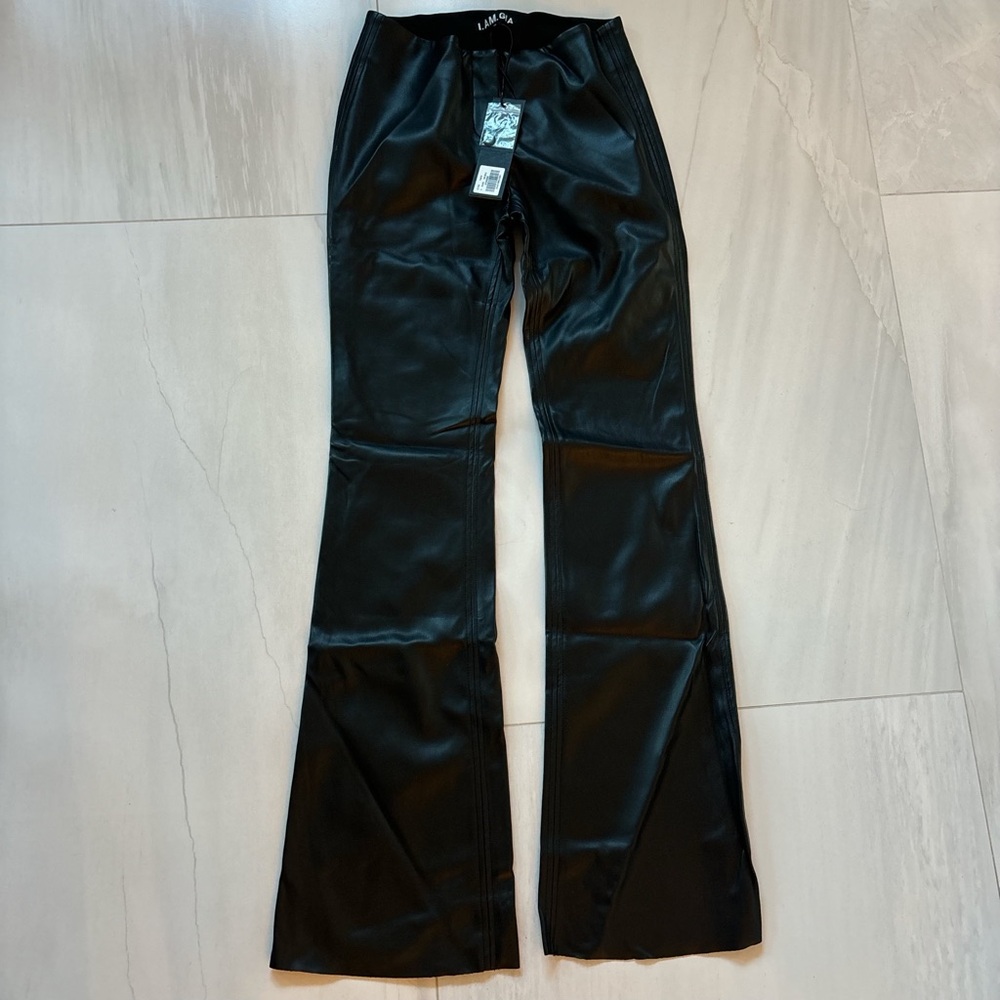 I.AM.GIA Black Faux Leather Pants